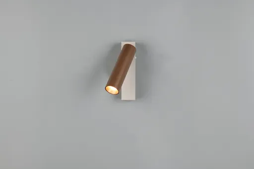 Aplica de perete Ambala, TRIO, 17x13x17.5 cm, 5.5W, 1x SMD, metal, alb/aramiu