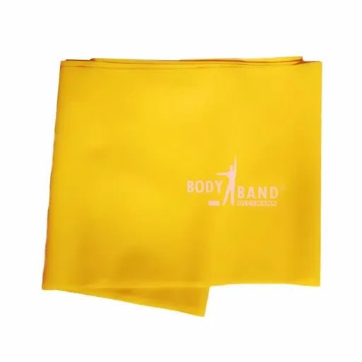 Bandă elastică de fitness Body-Band 2,5 m, galbenă, galben