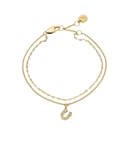 Fossil Brățară dublă elegantă placată cu aur Potcoavă JF04907710