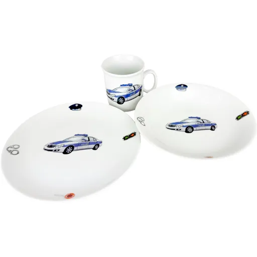 Set de masă pentru copii din 3 piese Thun Poliție