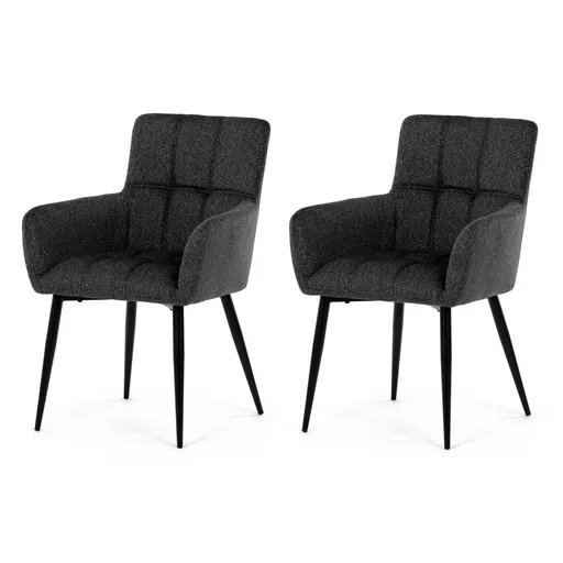 Set de scaune de sufragerie DCH-P3146 GREY2, 2buc., gri închis