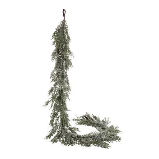 Ghirlanda de Crăciun din tuia, 180 cm, înzăpezită