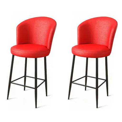 Set de scaune de bar Uras Red, 2 buc., roșu, 2 buc.