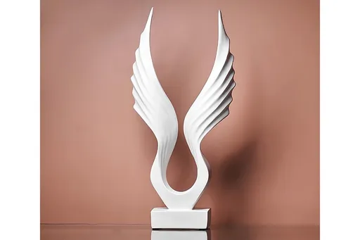 Decoratiune, CY0347, 40x20 cm, Poliester, Alb