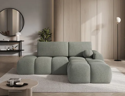 Coltar extensibil dreapta 3 locuri ELTAP, Vittario, 227x170x95 cm, lemn/poliester, verde olive