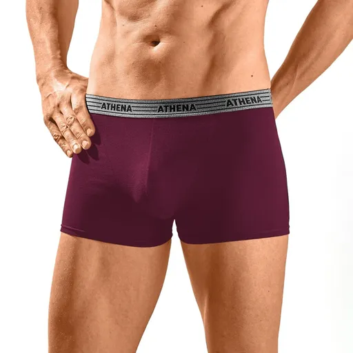 Set de 4 chiloți boxeri din bumbac Basic Coton de la Athena