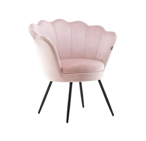 Fotoliu Freya pentru Frizerie/Coafor, Velur, Picioare Negre