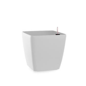 Ghiveci cu autoirigare Flower Lover Quadrato mat alb, 18 cm, alb, 18 cm