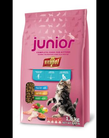 VITAPOL Junior Hrana pentru pisoi, cu pui, iepure si somon 400 g