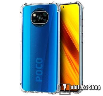 Szilikon védő tok / hátlap - ÁTLÁTSZÓ - erősített sarkok, ERŐS VÉDELEM! - Xiaomi Poco X3 / X3 NFC / X3 Pro