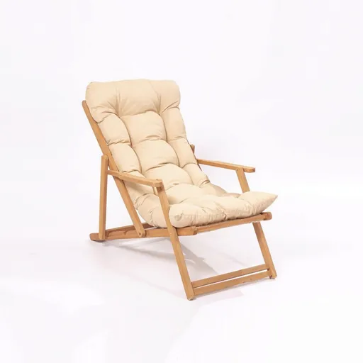 Scaun de gradina, Hanah Home, My008, 50x81x50 cm, Maro / Crem