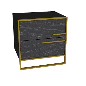 Măsuță de noptieră Polka Black, negru