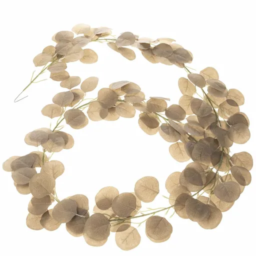 Ghirlanda artificială Eucalipt bej, 200 cm