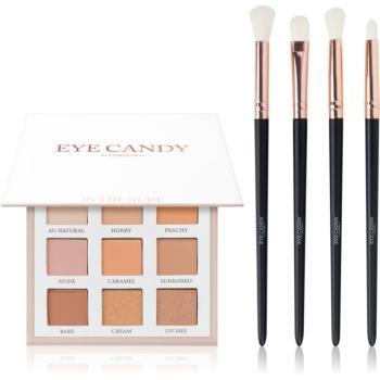 Eye Candy Enhancing Brush & Palette Set paletă cu farduri de ochi cu pensula