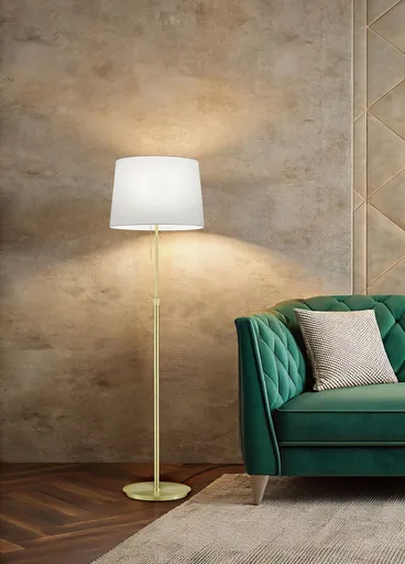 Lampadar Lyon, TRIO, 46.3x180 cm, 60W, 3x E27, metal, bronz mat/alb