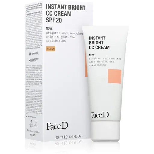 Face D Instant Bright crema CC hidratanta SPF 20 culoare Medium 40 ml
