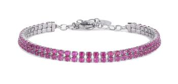 Brosway Brățară tenis cu două rânduri de zirconii fuchsia Desideri BEI098