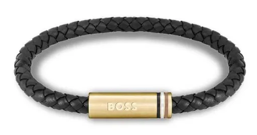 Hugo Boss Brățară elegantă din piele Ares Single 1580624