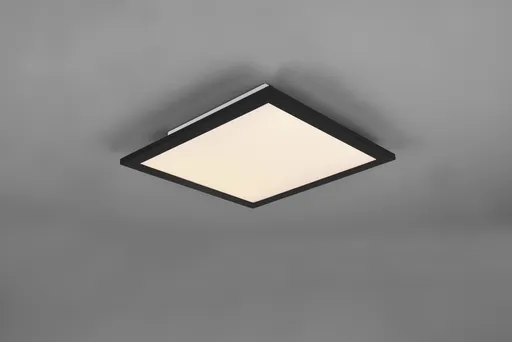 Plafoniera Alpha, RL, 29.5x29.5x5 cm, 13.5W, 1x SMD LED, metal, negru mat