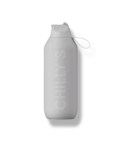 Sticlă termos Chilly's Bottles - gri granit 500ml, colecția Series 2 Flip
