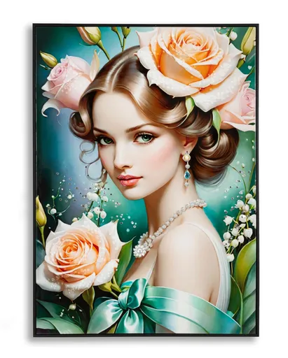 Tablou decorativ Fantasy -B, Mauro Ferretti, 72x102 cm, lemn de pin/canvas pictat si lacuit, multicolor