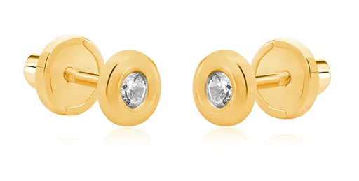 Brilio Cercei mici din aur galben cu zircon 14/122.200/17ZIR
