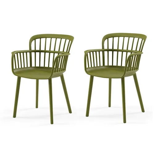 Set de scaune de sufragerie Eva Khaki, 2 buc.