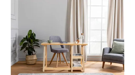 Birou, Hanah Home, Perla, 120x73.5x51 cm, Stejar