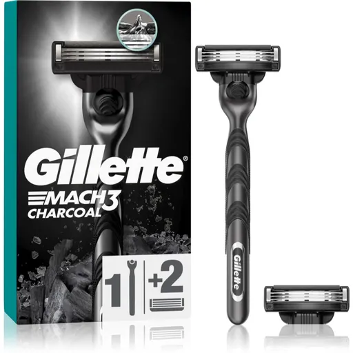 Gillette Mach3 Charcoal Aparat de ras + rezervă lame 2 buc