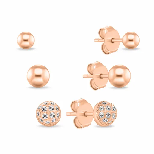 Brilio Silver Set de cercei placați cu aur SET297R (3 perechi de cercei)