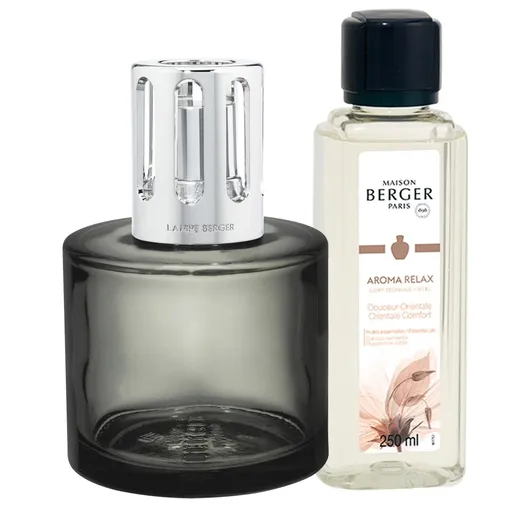 Maison Berger Paris Set cadou lampă catalitică Aroma Relax gri + reumplere Oriental Comfort 250 ml