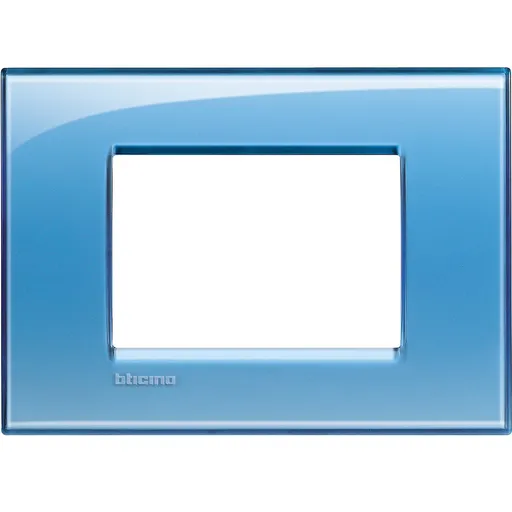 Rama ornament 3 module Bticino Living Light LNA4803AD, albastra