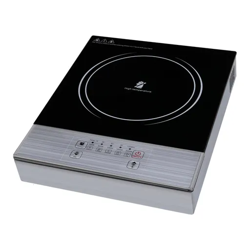 Plita cu infrarosu Elite EFP-1256B, 2200W, Control tactil, Afisaj LED, Timer, Negru/inox