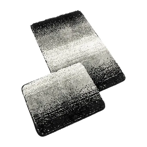 Bellatex Set de covorașe de baie fără decupaj BANYSILVER negru, 60 x 100, 60 x 50 cm, negru