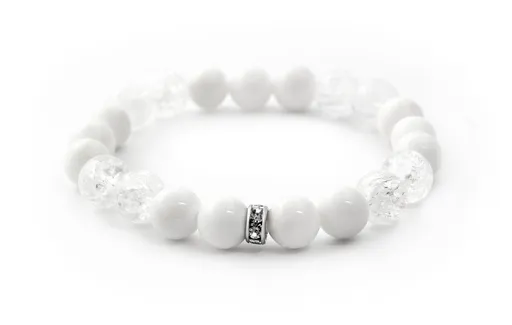 Agato Brățară cu mărgele din jad și cristal MINK28/17