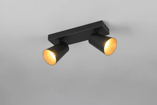 Plafoniera Sharp, TRIO, 28x8.5x16 cm, 10W, 2x GU10, metal, negru mat