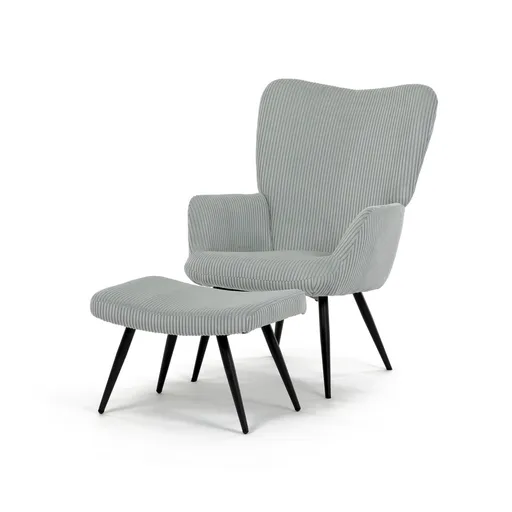 Fotoliu pentru relaxare cu suport pentru picioare L7285 BLUE6, albastru, albastru deschis