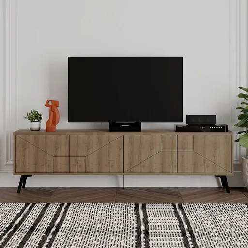 Comoda TV, Hanah Home, Dune, 180x50x29.6 cm, Maro