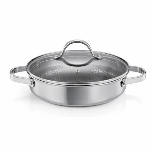 Tigaie adâncă cu capac Tescoma SteelCRAFT diametru 24 cm, 2 mânere, 24 cm