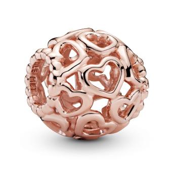 Pandora Mărgea de bronz cu inimioare 780964