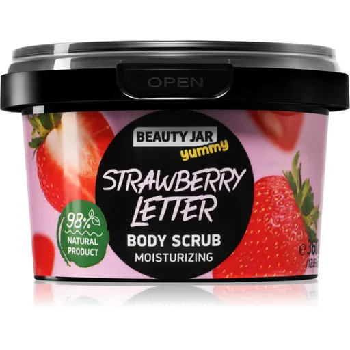 Beauty Jar Yummy Strawberry Letter crema delicata pentru exfoliere cu efect de hidratare 360 g