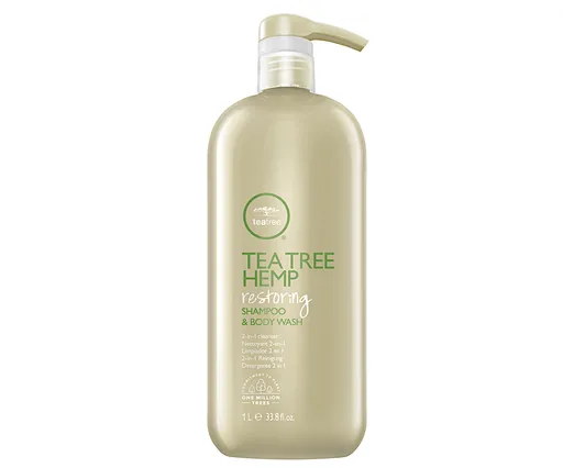 Paul Mitchell Șampon și gel de duș restaurator din cânepă 2în1 Tea Tree Hemp (Restoring Shampoo