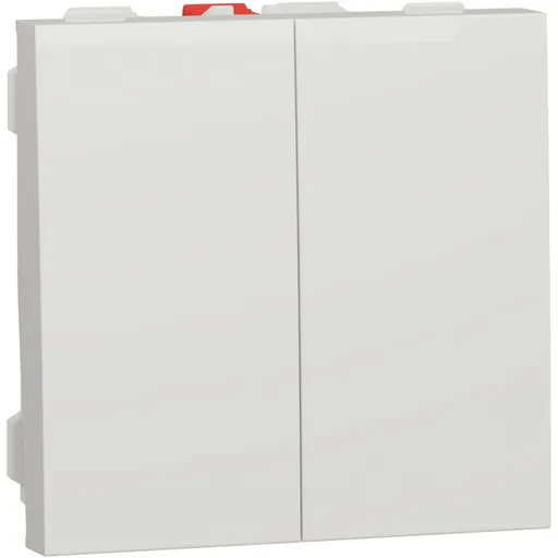 Intrerupator dublu 10A 2 module Schneider Noua Unica NU321118, alb