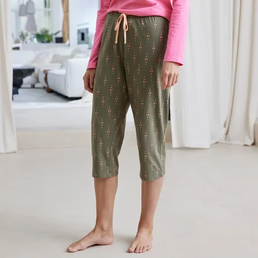 Pantaloni de pijama 3/4 cu imprimeu Bohème