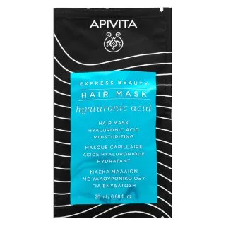 Apivita Express Beauty Hair Mask Hyaluronic Acid mască hrănitoare de păr cu acid hialuronic 20 ml
