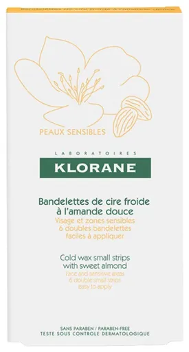 Klorane Benzi de ceară rece pentru față (Cold Wax Small Strips) 6 buc