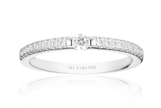 Sif Jakobs Inel elegant din argint cu zirconii cubice Ellera SJ-R22117-CZ-SS 58 mm