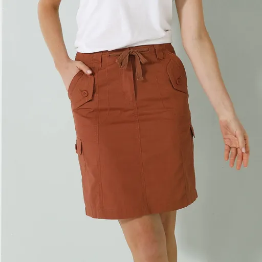 Fustă cu buzunare din poplin