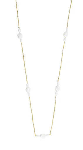 Silver Cat Colier lung placat cu aur cu perle de apă dulce SC560