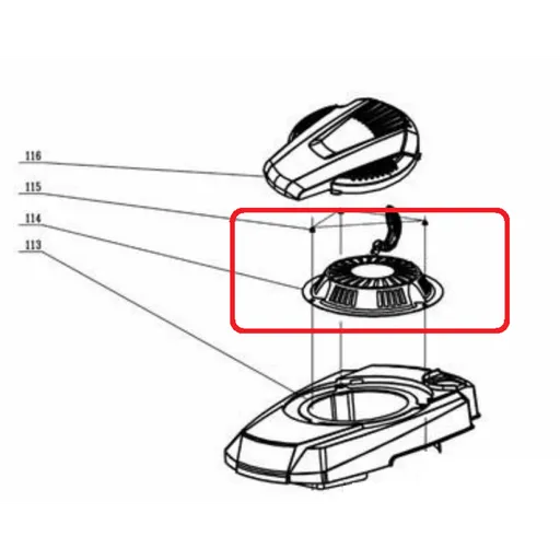 Ansamblu demaror pentru masina de tuns gazonul Ruris RX300